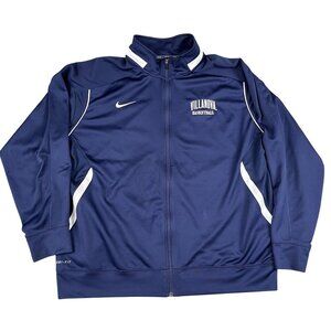 Nike Dri-Fit Villanova Basketball Blue Full Zip Windbreaker Jacket Sz XXL
